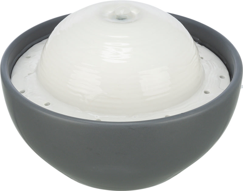 24448 Vital Dome drinking fountain, ceramic, 1.5 l/20 x 10 x 20 cm, grey/white