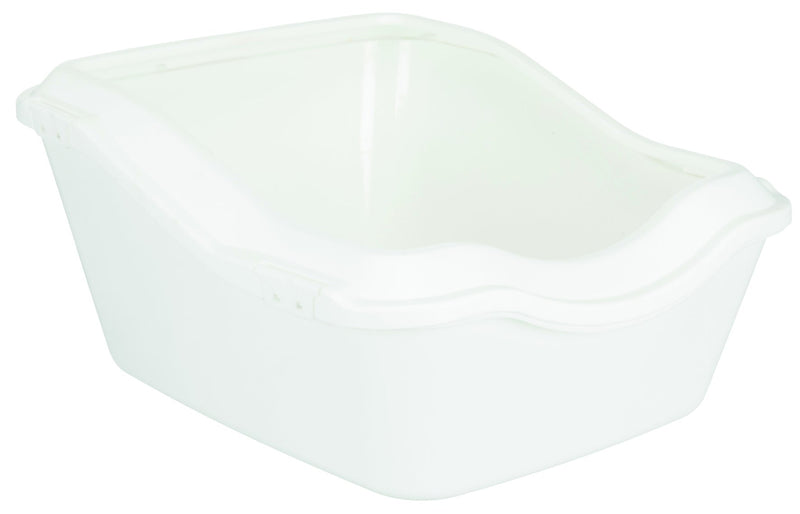 40371 Cleany Cat cat litter tray, with rim, 45 x 21 (29) x 54 cm, white