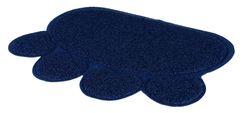 40383 Cat litter tray mat, paw, PVC, 60 x 45 cm, dark blue