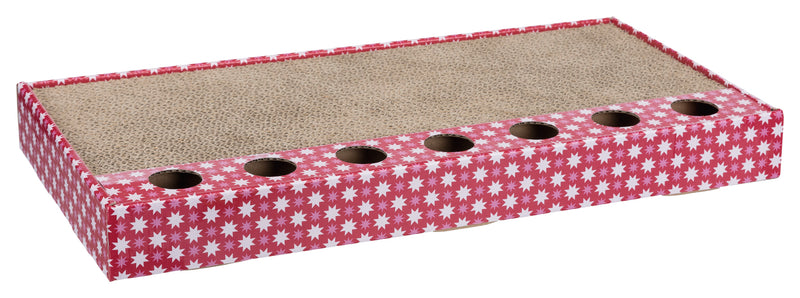 48005 Scratching cardboard with toys, 48 x 25 cm, pink