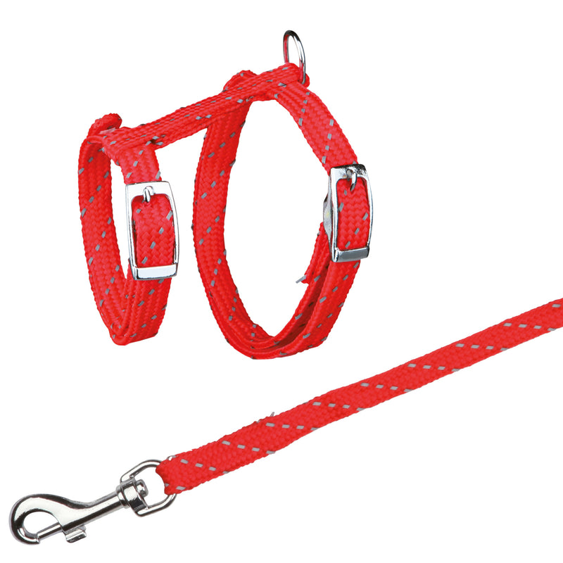 4183 Kitten harness with leash, reflective, nylon, 18-35 cm/10 mm, 1.30 m