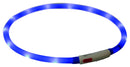 12642 Flash light ring USB, silicone, XS-XL: 70 cm/diam. 10 mm, royal blue