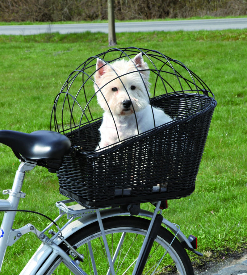 13117 Bicycle basket with lattice, 35 x 49 x 55 cm, black