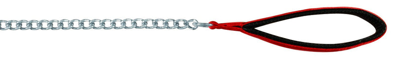 14033 Chain leash with nylon hand loop, 1.00 m/4.0 mm, red