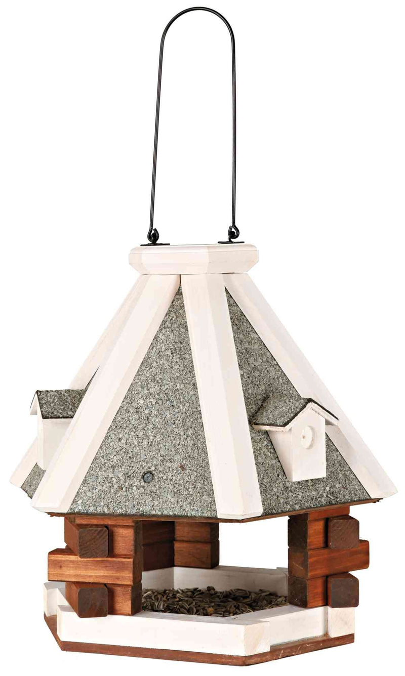 5577 natura hanging bird feeder, diam. 36 x 35 cm, brown/white
