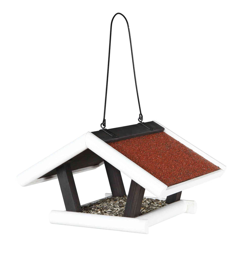 55804 natura hanging bird feeder, 30 x 18 x 28 cm, black/white