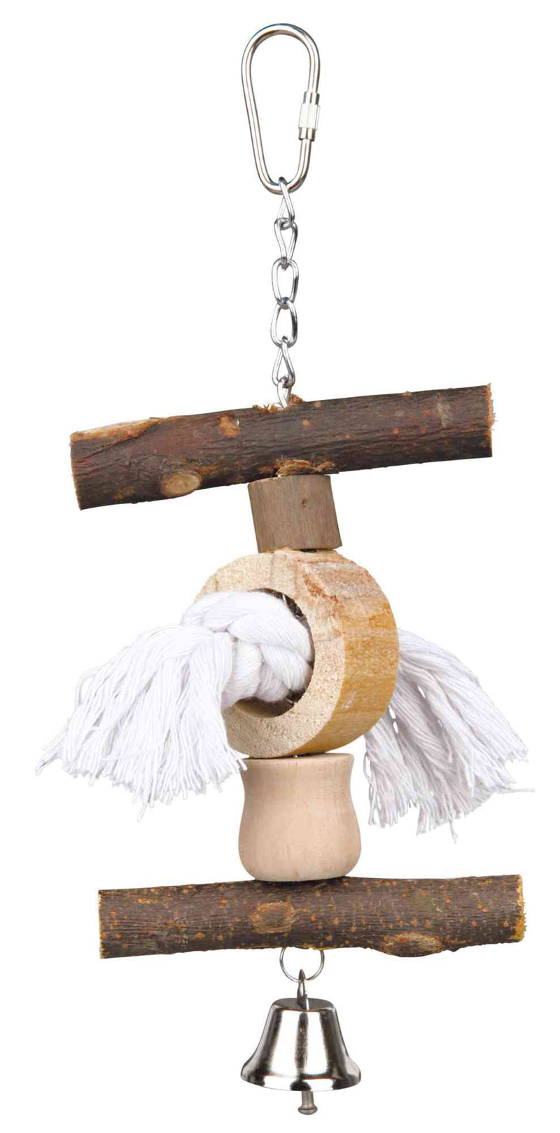 58961 Natural Living toy with bell/rope, 20 cm
