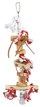 58844 Wooden toy with leather ribbon, 35 cm
