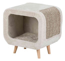 44430 Alicia cuddly cave with beechwood feet, 48 x 48 x 38 cm, light grey/grey mottled