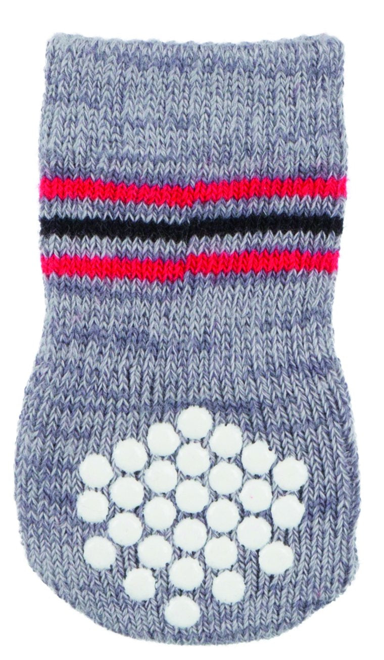 19505 Dog socks, non-slip, L-XL, 2 pcs., grey