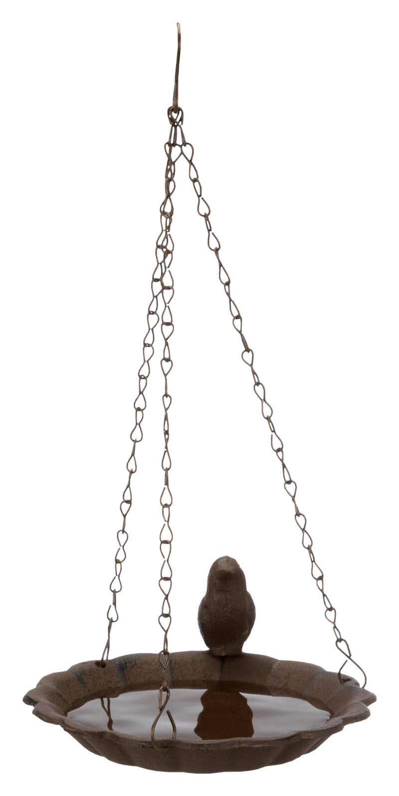 55502 Hanging bird bath, cast iron, 250 ml/ 16 cm, BRO