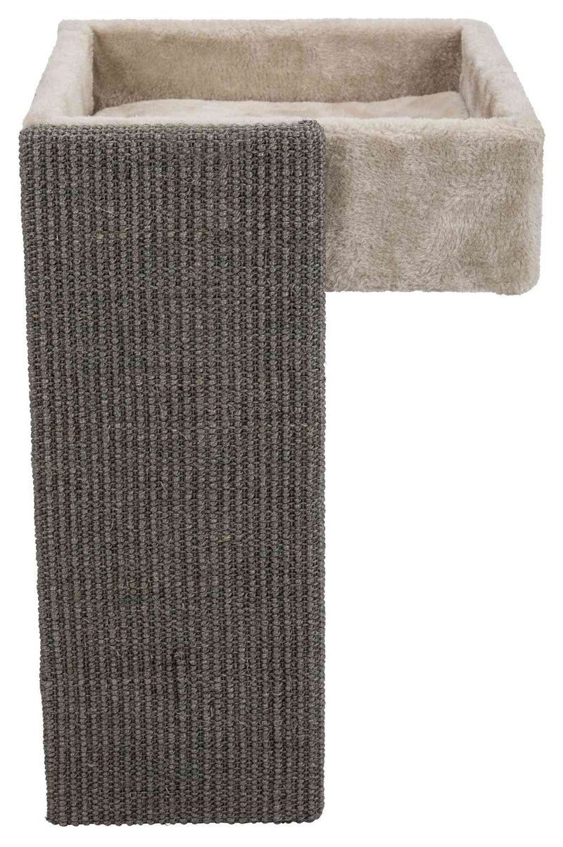 44085 Bed for shelves with scratching surface, 33 x 48 x 37 cm, light grey