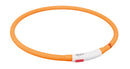 12646 Flash light ring USB, silicone, XS-XL: 70 cm/diam. 10 mm, orange