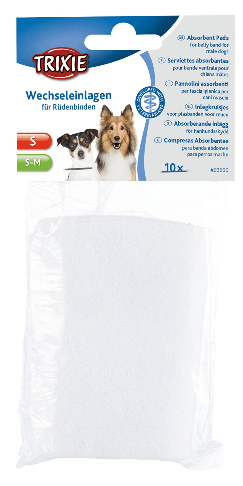 23669 Absorbent pads for belly band for male dogs, XL, 10 pcs.