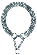 2268 Choke chain, triple row, strain relief, chrome, 60 cm/2.5 mm
