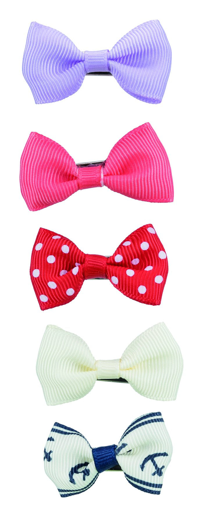 2296 Assortment dog hair bows, 10 pcs, 4-5.5 cm