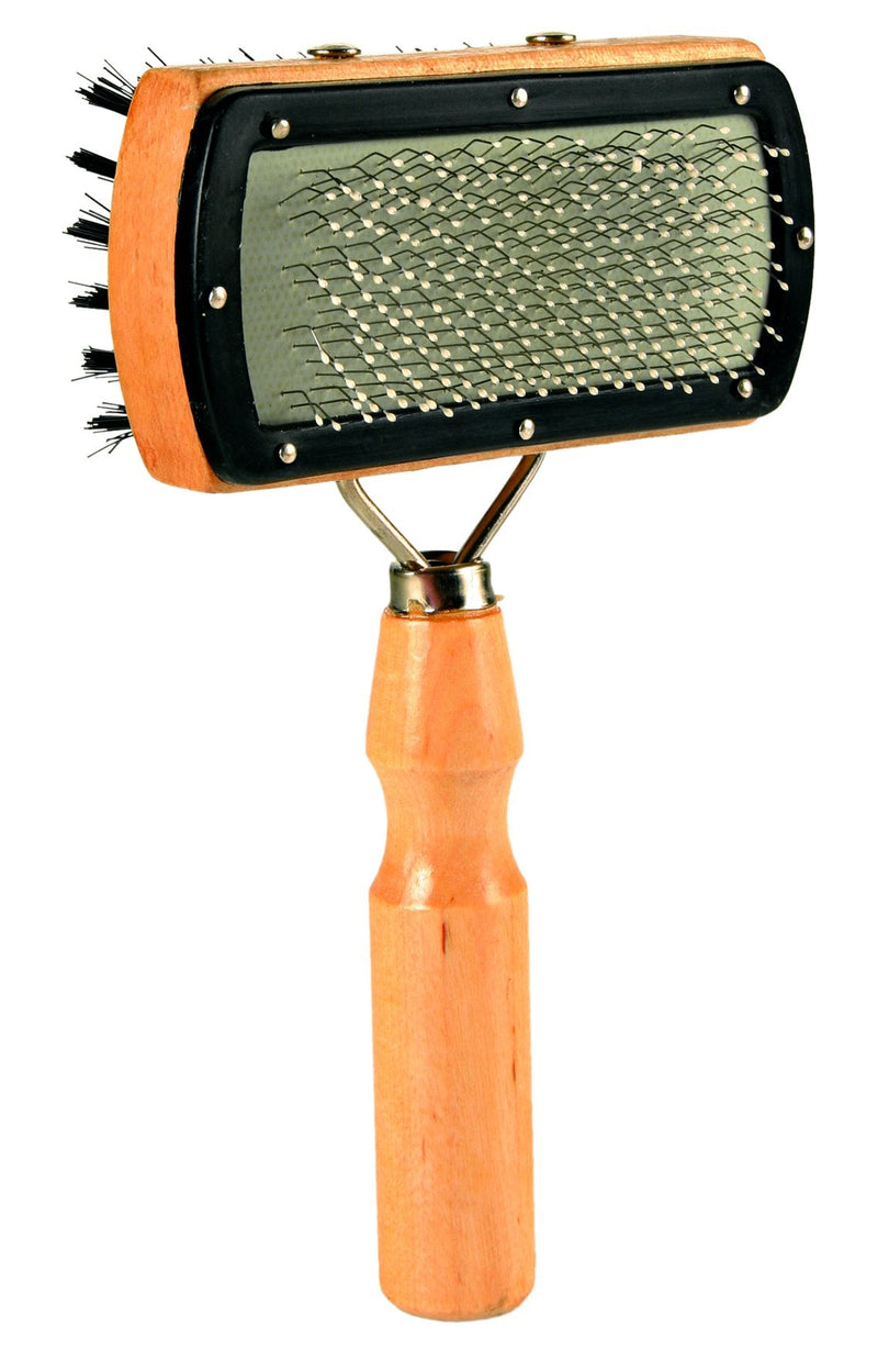 2305 Soft brush, double-sided, wood, 10 x 18 cm