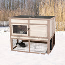 62409 natura small animal hutch XL with insulation, 120 x 98 x 94 cm, GRY