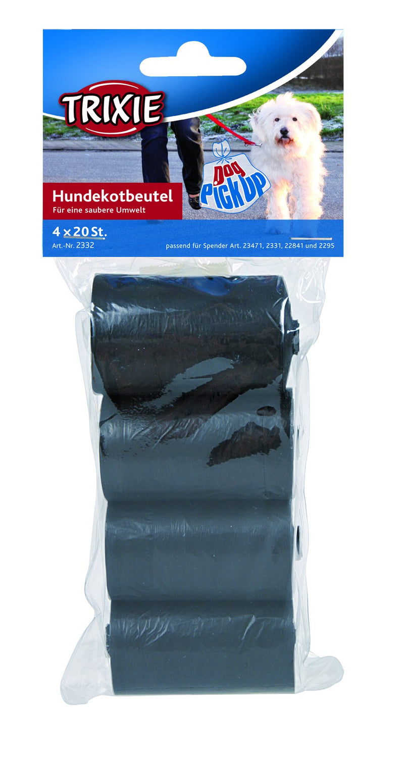 2332 Dog Pick Up dog dirt bags, M, 4 rolls of 20 pcs., black