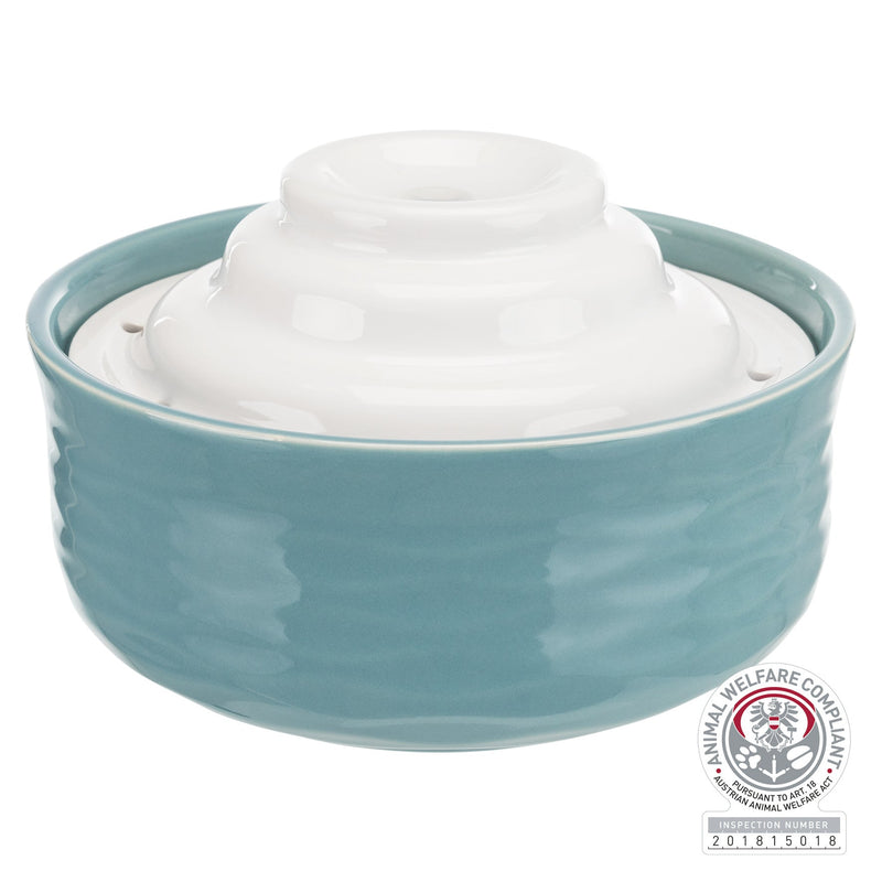24450 Drinking Fountain Vital Falls, ceramic, 1.5 l, petrol/white