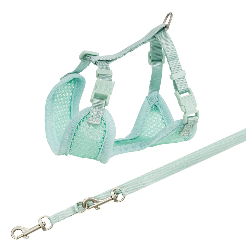 15565 Junior puppy soft harness with leash, 26-34 cm/10 mm, 2.00 m, mint