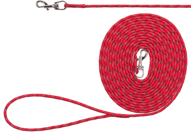 19930 Junior puppy tracking leash, 4 m/ 4 mm, red