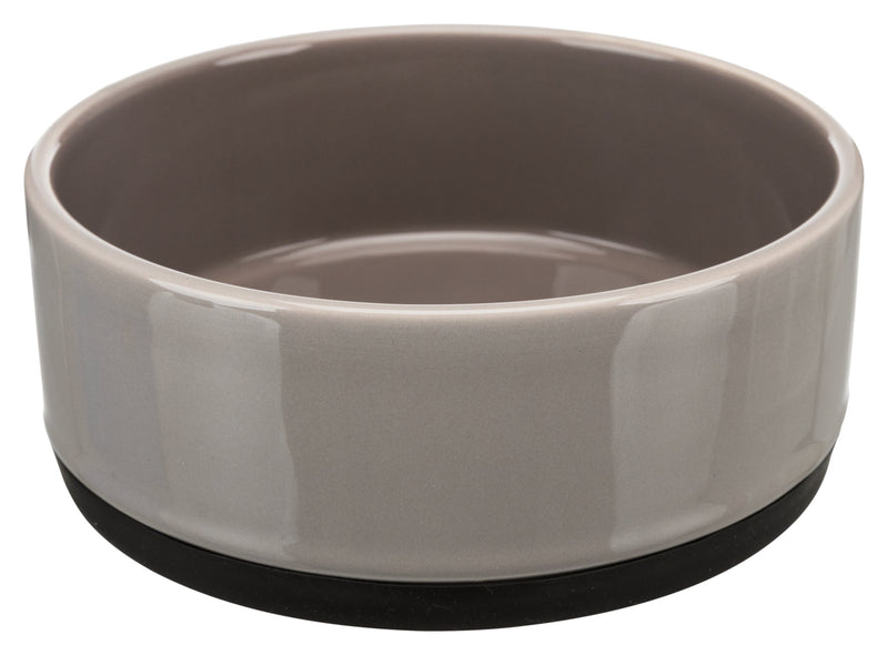24361 Ceramic bowl with rubber bottom, 0.75 l/diam. 16 cm, grey