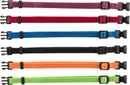 15551 Junior set of puppy collars, S-M: 17-25 cm/10 mm, black, red, royal blue, apple, papaya, orchid