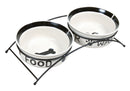 24640 Eat on Feet bowl set, 2 x 0.25 l/diam. 13 cm, white/black