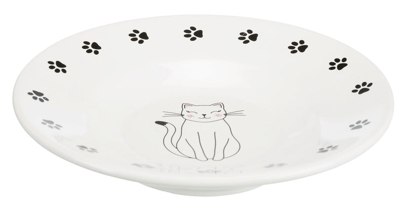24651 Ceramic bowl for short-nosed breeds, diam. 15 cm, white