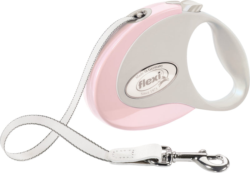 12376 flexi BLACK DESIGN, tape leash, L: 5 m, pink
