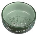24793 Cat bowl Thanks for Service, ceramic, 0.3 l/diam. 11 cm