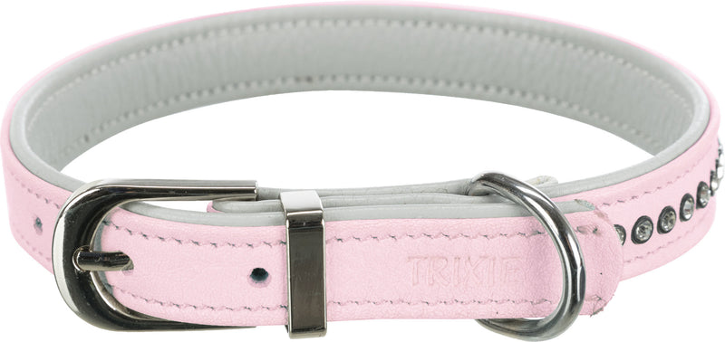 19030 Active Comfort collar with rhine stones, XXS-XS: 17-21 cm/12 mm, pink