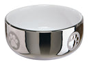 24799 Cat bowl, ceramic, 0.3 l/diam. 11 cm, silver/white