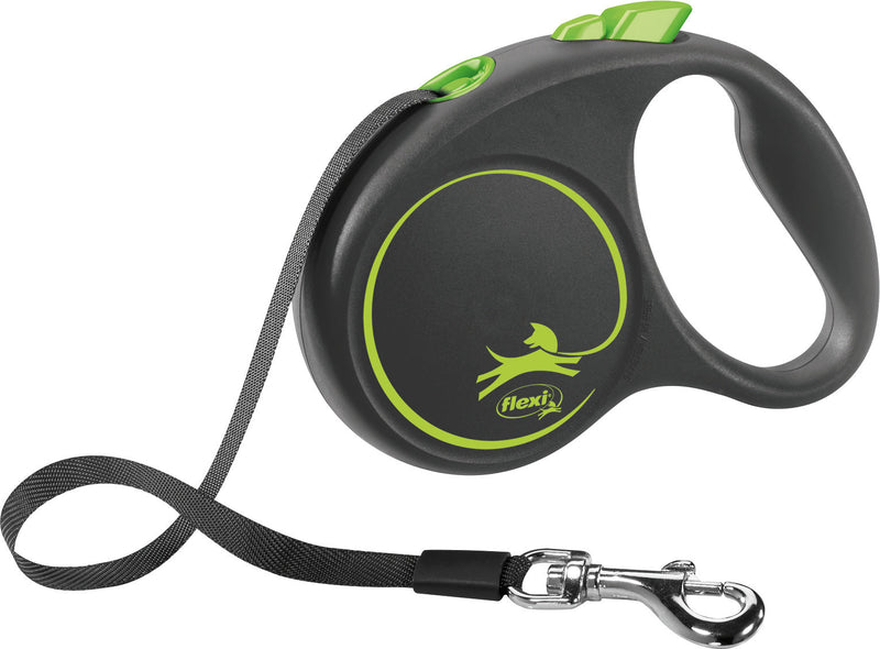 12264 flexi BLACK DESIGN, cord leash, M: 5 m, green
