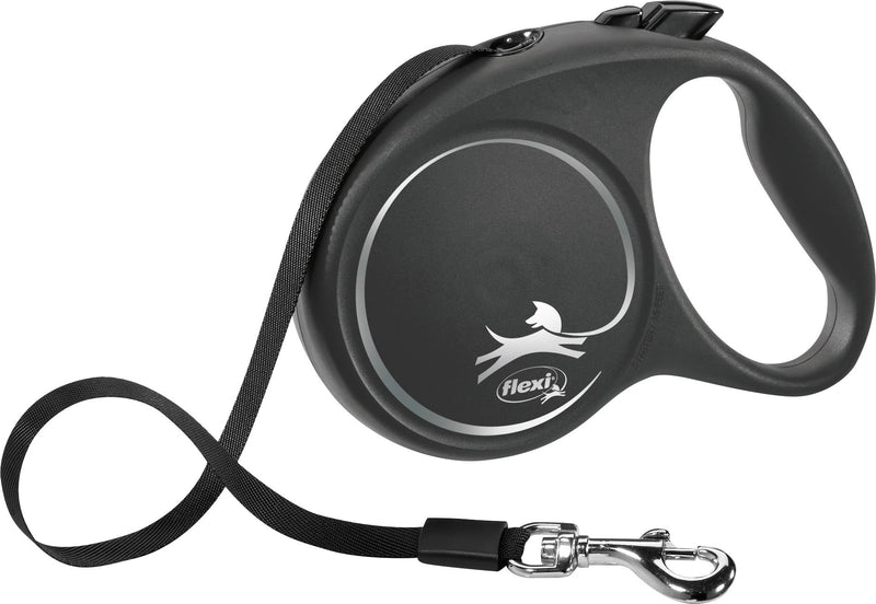 12241 flexi BLACK DESIGN, cord leash, XS: 3 m, black