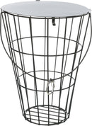 61074 Hay manger, hanging, with lid, metal, 21 cm