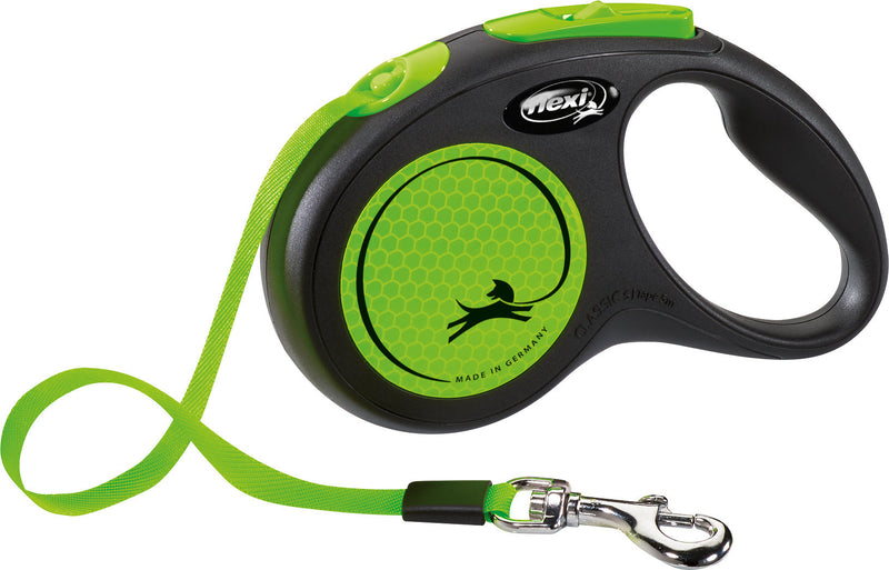 209314 flexi New NEON, tape leash, S: 5 m, neon green
