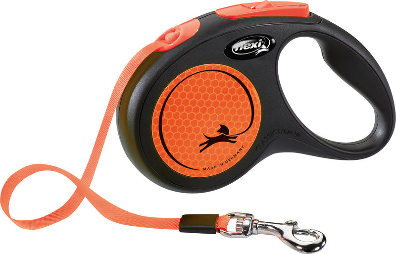 209317 flexi New NEON, tape leash, S: 5 m, neon orange