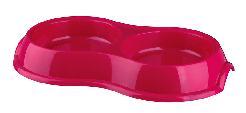 24985 Double cat bowl, light-weight version, plastic, 2 x 0.2 l/diam. 11 cm