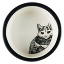25120 Zentangle ceramic bowl, 0.3 l/diam. 12 cm, white/black