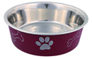 25242 Stainless steel bowl with plastic coating, 0.45 l/diam. 14 cm