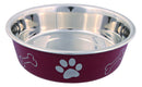 25243 Stainless steel bowl with plastic coating, 0.8 l/diam. 17 cm