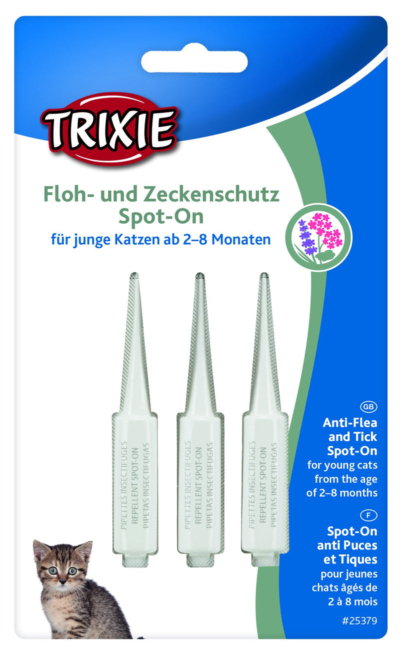 25379 Spot-On Flea and tick protection for young cats, 3 x 0,6 ml