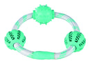 33704 Denta Fun Rope ring with balls, mint flav., Rubber, , diam. 20 cm/diam. 5 cm