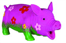 35185 Pig with flowers, original animal sound, latex, 20 cm