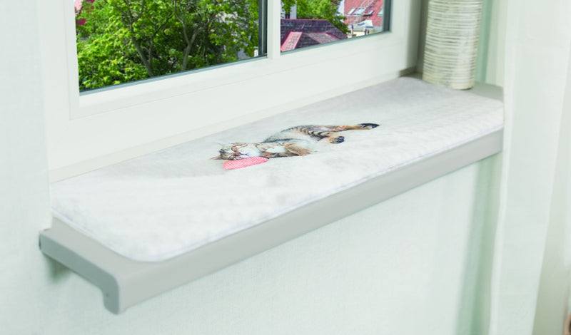 37125 Nani lying mat for Windowsills, 90 x 28 cm, grey