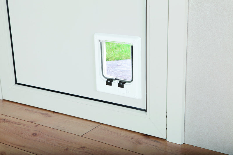 3869 4-Way cat flap, electromagnetic, 21.1 x 24.4 cm, white