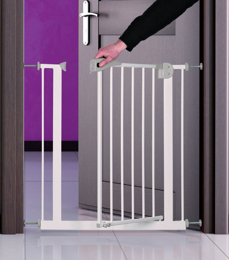 39451 Barrier for dogs, metal, 75-85 x 76 cm, white
