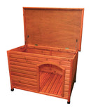 39551 natura flat roof dog kennel, M: 85 x 58 x 60 cm, brown